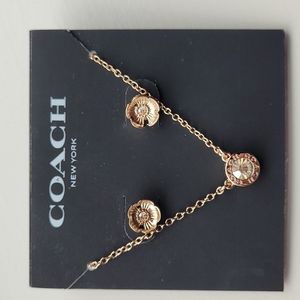 Coach Open Circle Necklace and Tea Rose Earrings